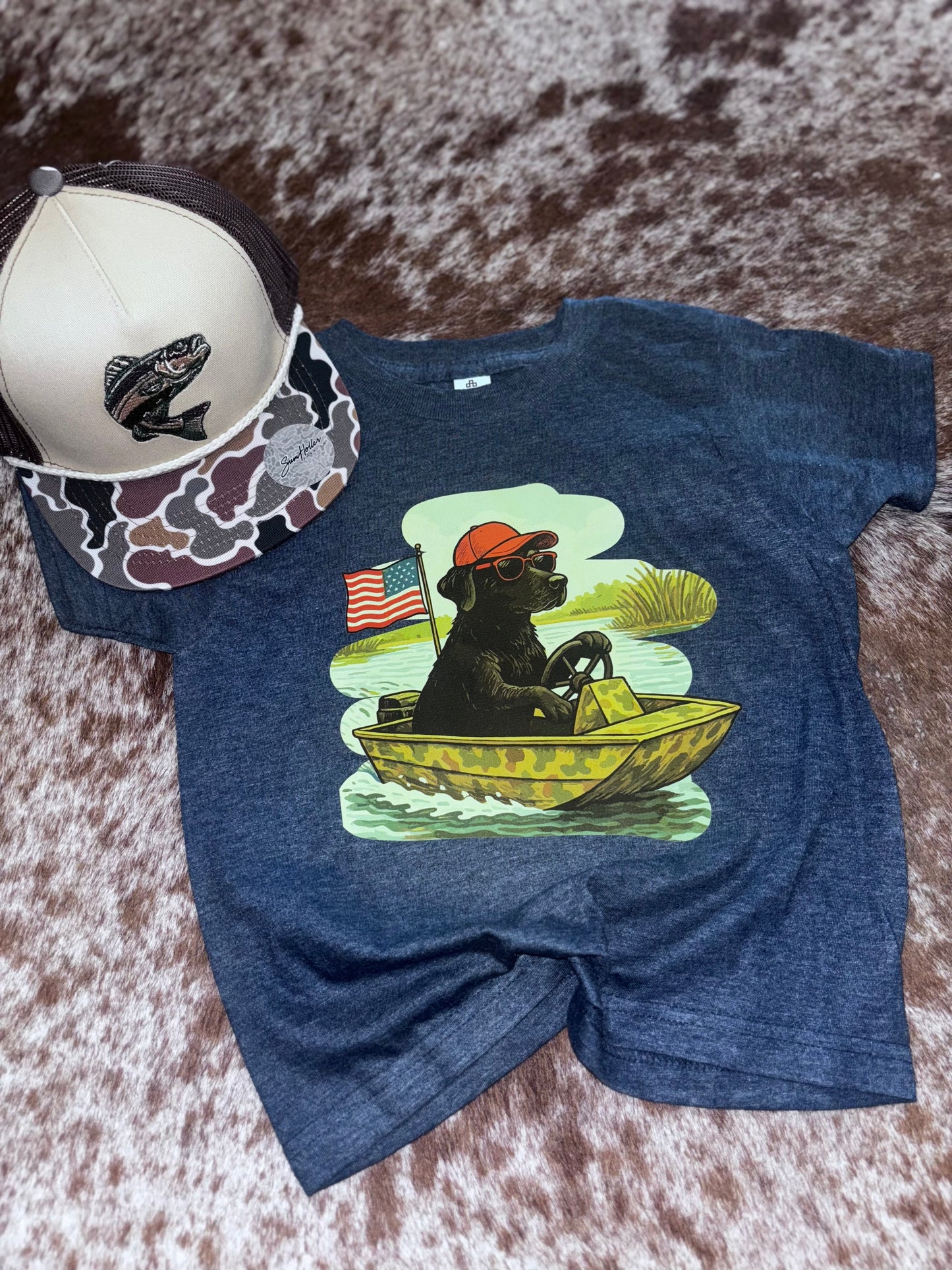 Patriotic Hunting Dog Graphic Tee