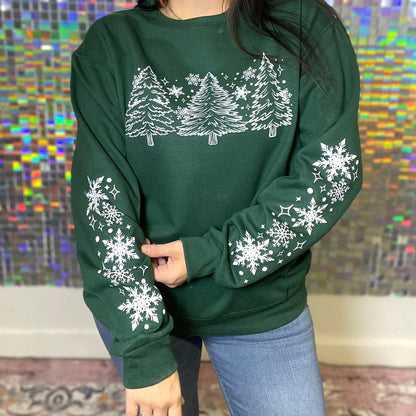 Christmas Snowflakes Graphic Crewneck
