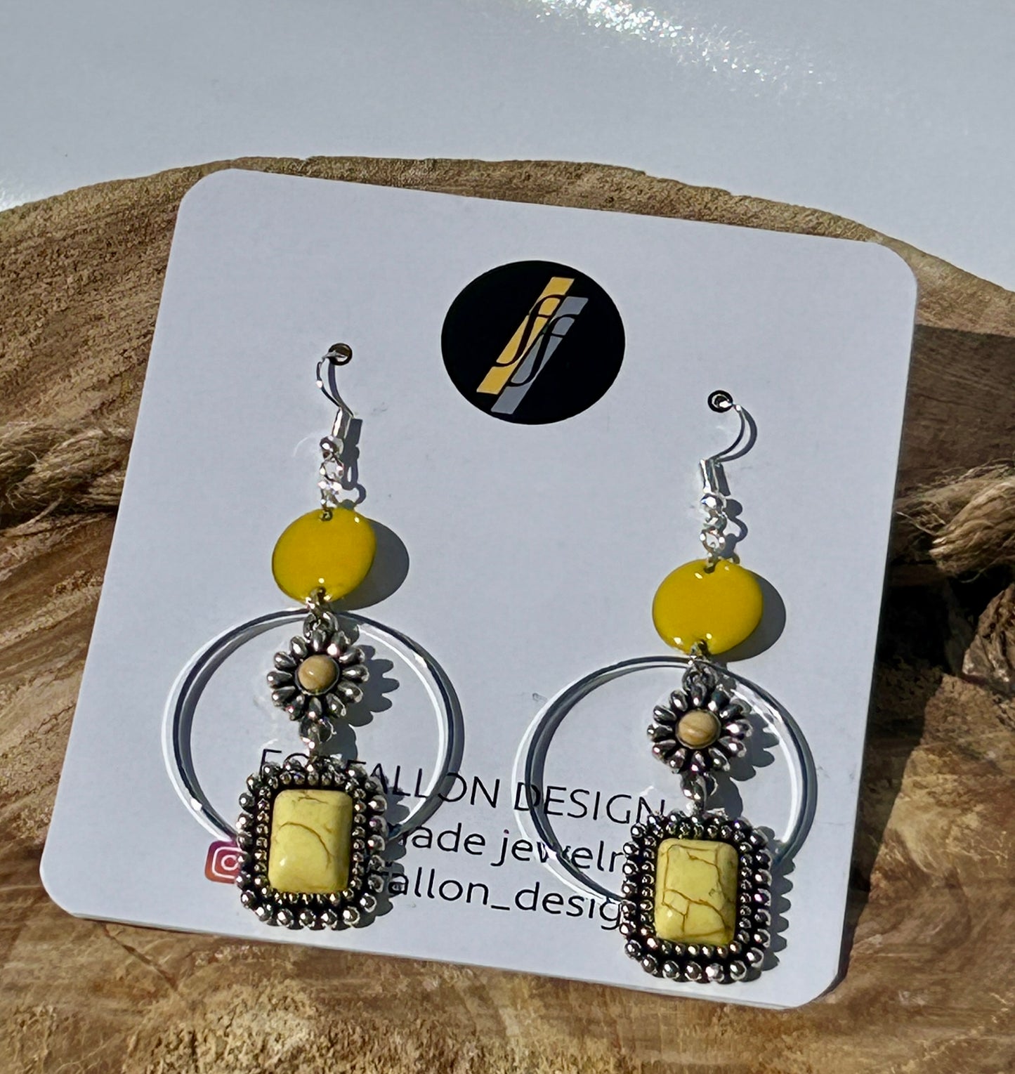 Sunny Yellow Flower Dangle