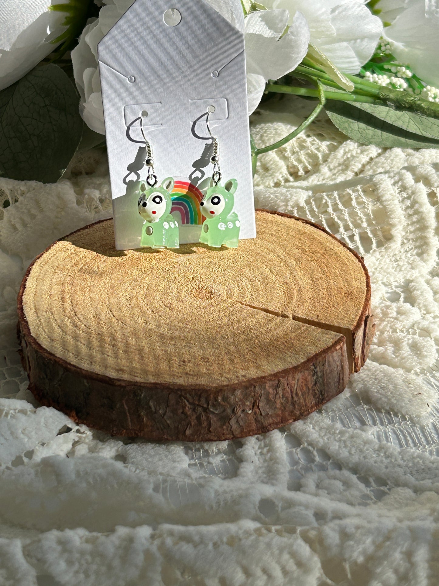 Green Fawn Earrings