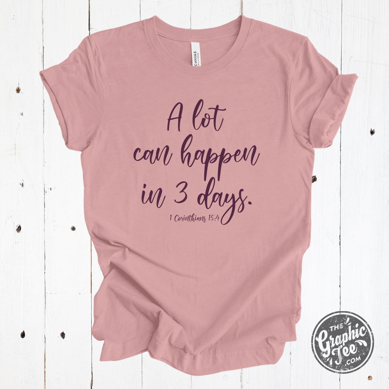 A Lot Can Happen in 3 Days Orchid Unisex Tee