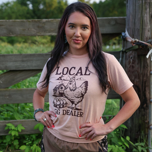 FestiviTees Women - Apparel - Shirts - T-Shirts Local Egg Dealer Farm Soft Graphic Tee