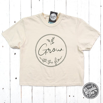 Grow with the Flow Ladies Waist Length Pigment Dyed Tee