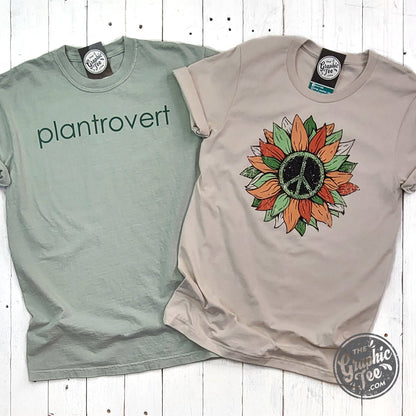 Peace Sunflower Short Sleeve Tee