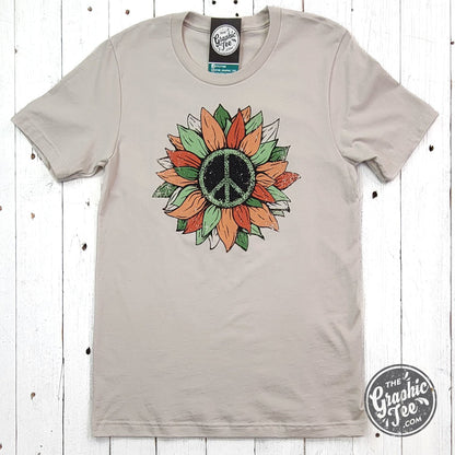 Peace Sunflower Short Sleeve Tee