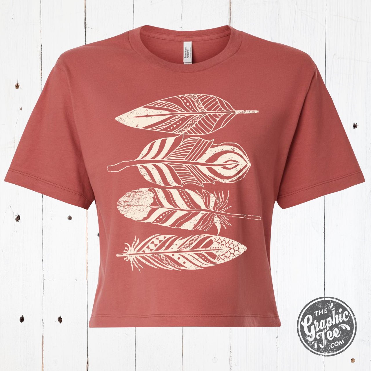 Wild Feathers Waist Length Crop Tee